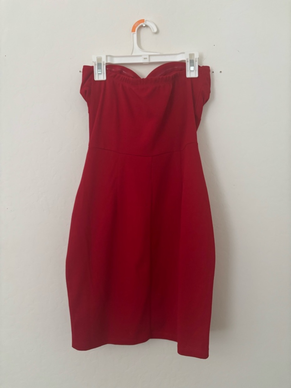 Bailey Blue Strapless Red Twist Front Cocktail Dress Size Small - Picture 2 of 5